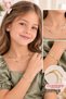 Girl's 2-Piece Flat Model Gold Color Necklace Bracelet Stainless Steel Set of 2 - Special Day Birthday Gift in Gift Packaging in Special Box - 2