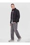 Rmz Gi̇yi̇m Farkiyla Relax Fit Stand Collar Men's Leather Look Coat - 2