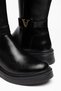 Estelle Women's Black Shiny Leather Buckle Detailed Boots - 4