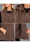 Women's Hooded Fleece Lined Zippered Waterproof Vest - 4