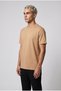 Men's Camel 100% Cotton Breathable Zero Bicycle Collar Standard Regular Fit Regular Cut Unprinted Bas - 2