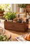 Farmhouse Wooden Organizer Case with Rope Handles 24X16X9 cm Brown - 3