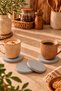 Decorative Concrete Gray Color 4 Piece Coaster Set Bohemian Style Coaster - 3