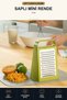 Double-Sided Mini Grater Stainless Steel Blade Hand Grater with Handle Cheese Vegetable Grater Green