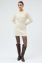 Natural Women's Thick Knitted Waist Detailed Knitwear Dress - 2