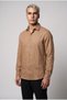 Men's Arturo Camel Colored Soft Textured Gabardine Look Long Sleeve Shirt - 2