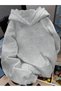 Unisex Men'S/Women's Blue Back Butterfly Printed Premium Hooded Oversized Sweatshirt with 2 Yarns - 2