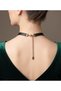 Genuine Leather Choker Necklace with Real Flowers - 3
