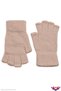 Winter Powder Color Soft Textured Fingerless Cut-Out Half Finger Plush Comfortable Use Luxury Gloves Glove - 2