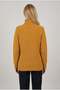 Women's Mustard Yellow Thick Knit Turtleneck Sweater - 3