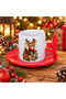 Geyi̇kli̇ Red Single Christmas Turkish Coffee Cup Santa Claus - 2