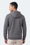 Nonstop I Men's Oversized Dark Gray Sweatshirt with Hood and Pockets - 5