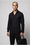 Men's Arturo Black Colored Soft Textured Gabardine Look Long Sleeve Shirt - 2