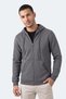 Nonstop I Men's Oversized Dark Gray Sweatshirt with Hood and Pockets - 7