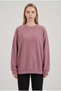 Women's Dusty Rose Basic 0 Crew Neck Unprinted Plain Oversize Loose Loose Fit Fleece Sweatshirt