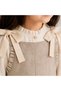 Embroidered Overalls Cotton Viscose Stone Button Detailed Shirt Double Set - 3