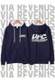 Front and Back Printed Unisex Zippered Hooded Sweatshirt Cardigan