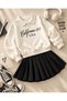 Girl's Polo Neck Sweatshirt - Skirt Trend Bottom Top Set New Season