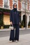 Alina Polo Collar Double Set Claret Red Navy Blue - 4