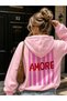 Women's Amore Printed 3 Thread Oversized Hoodie Sweatshirt
