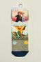 Licensed Girls' Socks, Girls' Cotton Socks, Daily Socks, Patterned Gift Socks, Gray