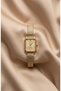 Women's Steel Watch Gold Color Premium Collection Rectangular Case Vintage Watch |   Stylish Elegant Classic Old Money Luxury Women's Wristwatch |   Limited Edition 2027