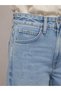 Emma Women's Green Cast Wide Leg High Waist Regular Fit Jean Pants - 4