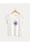 Double Color Lotus V-Neck T-Shirt