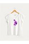Watercolor Purple Butterfly V-Neck T-Shirt