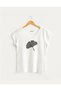 Ginkgo Black Leaf V-Neck T-Shirt