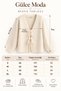 Women's Lace-Up Soft Textured Knitwear Cardigan - 4