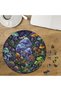Magical Mushrooms Design Custom Cut Round 272 Piece Wooden Puzzle Mpda587