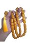 Original Oven-Fried Antique Crimped Amber 15*20 mm Large Collectible XXXL Prayer Beads - 2