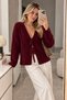 Women's Lace-Up Soft Textured Knitwear Cardigan - 2