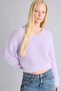 Regular Fit V-Neck Fuzzy Textured Knitwear Basic Sweater H2444Ax26Wn