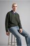Boxy Fit Half-Zip Polo Collar Printed Sweatshirt I4918Ax26Wn - 5
