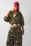 Loose Fit Hooded Button Detailed Crop Napoleon Cardigan I9652Ax26Au - 4