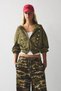 Loose Fit Hooded Button Detailed Crop Napoleon Cardigan I9652Ax26Au - 3