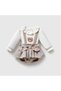 Teddy Bear Baby Girl Shirt and Salopet Set