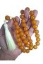 Original Crimped Amber 13 mm Vertical Grain Prayer Beads Suitable for Daily Use - 2
