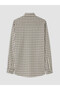Checked Embroidered Gabardine Men's Shirt from Uzg Store for Style Enthusiasts - 3