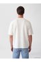 Peak New Season Ecru Crew Neck Men's T-Shirt - 4
