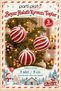Red Christmas Tree Decoration Ball with White Rope 8 cm 3-Piece Pvc Boxed