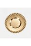 Premium 6 Piece Bracelet Tea Plate Set 12 cm Stainless Steel, Gold&Gold - 3