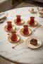 Premium 6 Piece Bracelet Tea Plate Set 12 cm Stainless Steel, Gold&Gold - 4