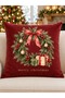 Christmas Tales New Year's Concept Digital Printed Decorative Velvet Textured Polyester Cushion Cover (Ydkr)