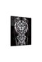 Black and White Lion Pop Art Metal Poster - Magnetic Wall Art Print - 2