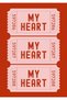 My Heart Ticket Love Metal Poster - Magnetic Wall Art Print