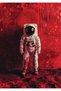 Red Astronaut Pop Art Metal Poster - Magnetic Wall Art Print