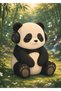Music Panda Metal Poster - Magnetic Wall Art Print